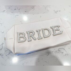 Bride Zip Pouch Faux Leather